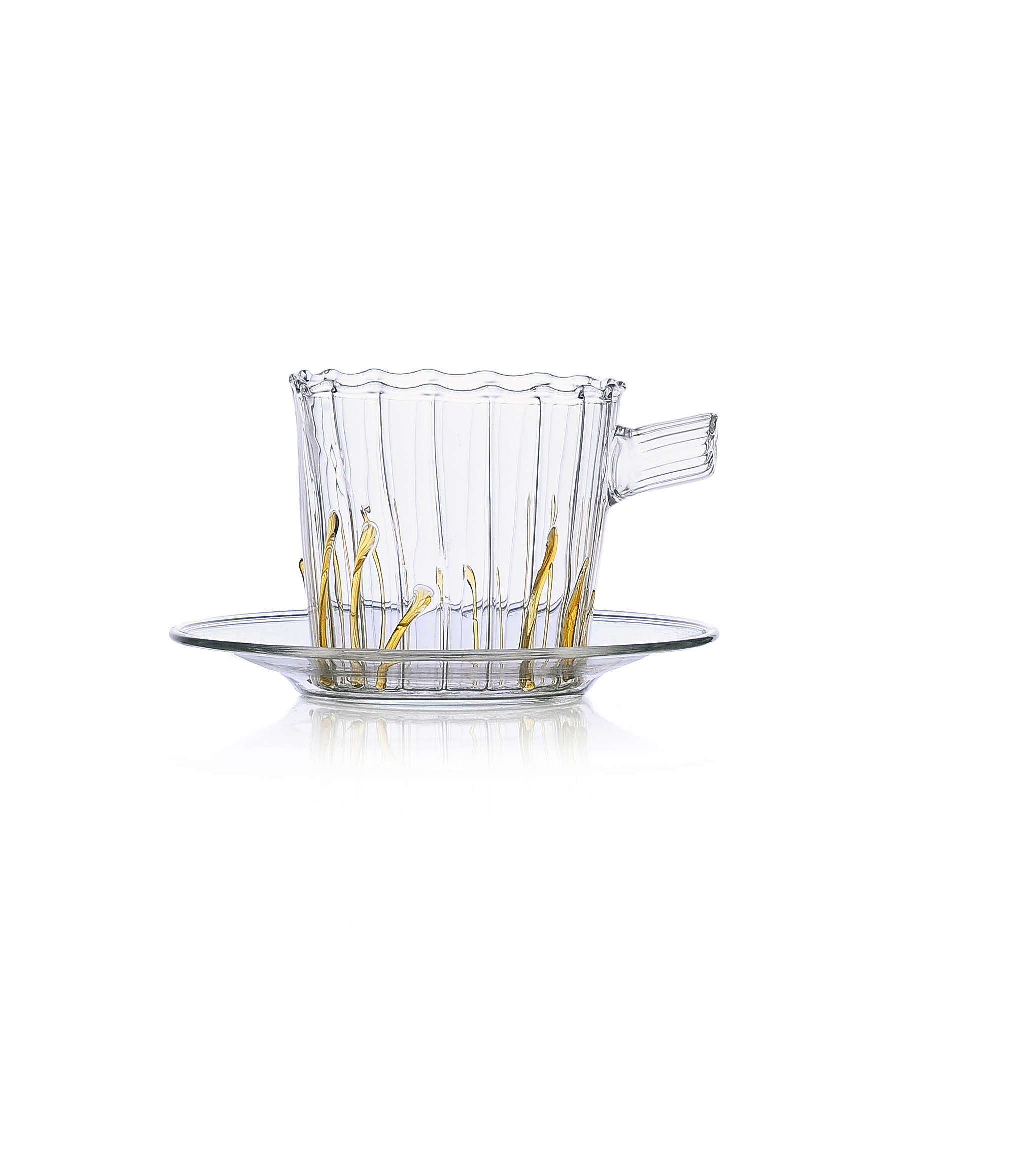 Tea cup with saucer Ichendorf Greenwood Yellow Grass